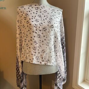 Silky Shrug/Cape w/pearl details on sleeves​